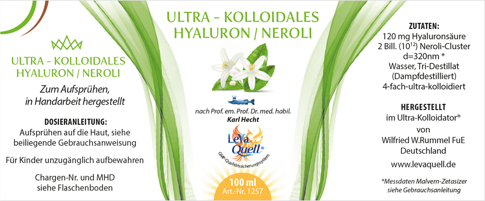 1 Fl. Hyaluron / Neroli 100 ml mit Zerstäuber